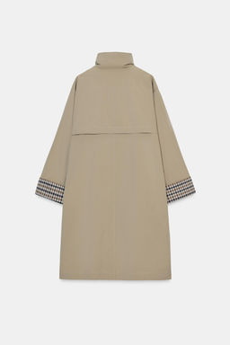 OVERSIZE TRENCH COAT WITH CHECK CUFFS - Zara фото 11