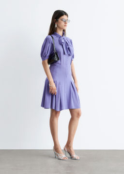 Minivestido con lazo en el cuello - H&m фото 3