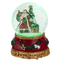 Фигурка декор в стекл шаре "Дед Мороз", D 9.5 см, L9,5 W9,5 H14 см