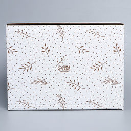 Коробка подарочная сборная, упаковка, «Веточки», белый, 27 х 21 х 9 см