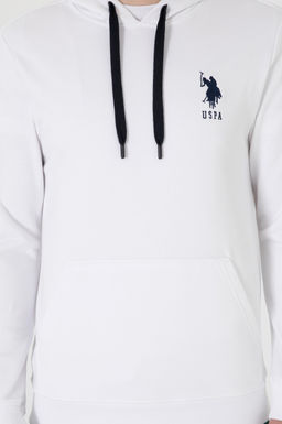 Erkek Beyaz Basic Sweatshirt