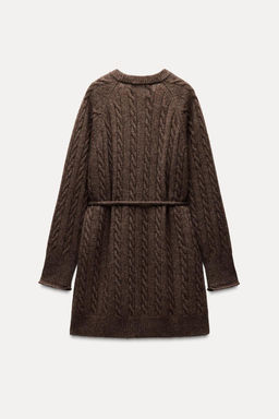 CABLE KNIT WOOL JUMPER - Zara фото 5