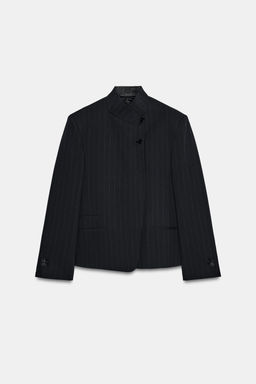 HIGH NECK PINSTRIPE BLAZER ZW COLLECTION - Zara фото 12
