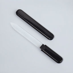 Цена за 2 шт. Пилка стеклянная для ногтей, 14.2 см, в футляре, чёрная