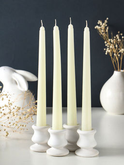 Набор: свечи ароматические конические 2.2×24 см, 4 шт., 50 г, 8 ч, лилия