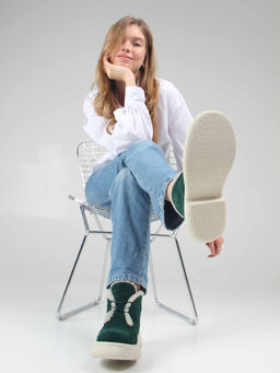 Ботинки EDART 308.агата w. зеленый замша/мех - Ed'art фото 6