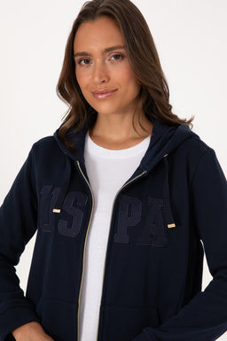 Kad_n Lacivert Basic Sweatshirt Sepette S_rpriz _ndirim - U.s. polo assn фото 2