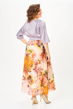 Платье Anastasia Mak 1229-Ш лиловый+ цветы  фото 8