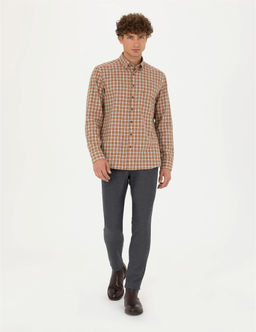 Kahverengi Regular Fit Uzun Kollu G_mlek - Pierre cardin фото 4