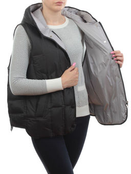 25-188 BLACK Жилет утепленный женский (пух) - Fashion фото 7
