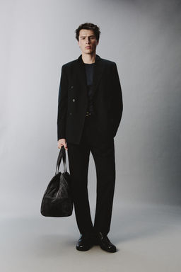 WOOL BLEND SUIT TROUSERS