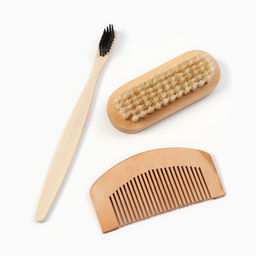 Набор новогодний подарочный Этель. Крутая ёлка, 7 предметов, полотенце, расчёска, щётка - массажёр