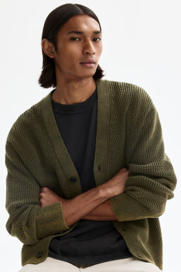 C?rdigan en punto acanalado de algod?n Relaxed Fit - H&m фото 2