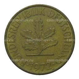 Монета 10 пфеннигов 1972 года D Германия