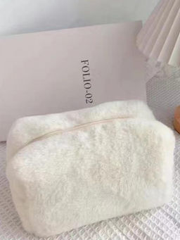 Kristaller Косметичка женская плюшевая, белый