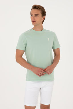 Erkek Regular Fit Bisiklet Yaka Su Ye_ili Ti__rt Sepette S_rpriz _ndirim - U.s. polo assn фото 3