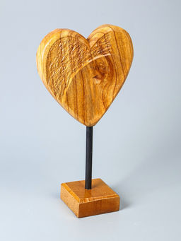 УЦЕНКА Сувенир Сердце, на подставке, 20?10?35 см, дерево джампинис