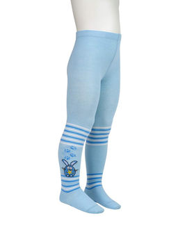 (Omsa) Collant 11Р62-1 с рисунком (кот и зайчик) blu chiaro