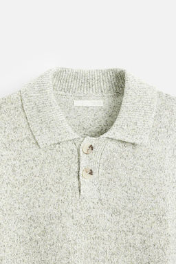 TEXTURED KNIT POLO SHIRT - Zara фото 11