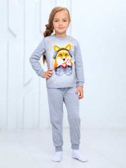 Пижама "Плутовка",серый меланж