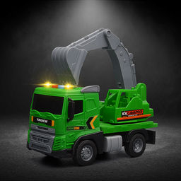 Машина "Кран" с ковшом (свет, звук) в коробке