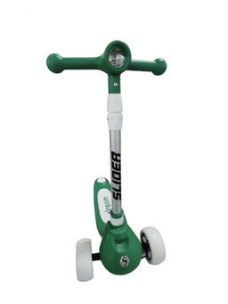 Самокат трехколесный Slider, светящиеся колёса и платформа, руль складной с фонариком