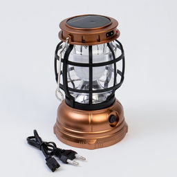 Фонарь кемпинговый аккумуляторный, 700 мАч, LED, SMD, 2 режима, солнечная батарея, от сети - Simaland фото 2