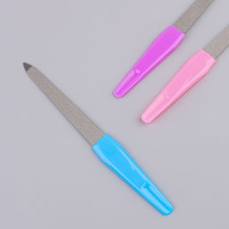 Цена за 8 шт. Пилка металлическая для ногтей, 15 см, в чехле, МИКС