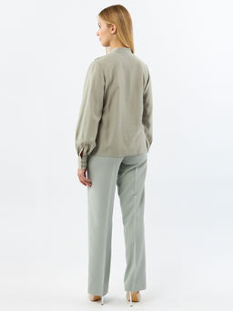 Блузкас отлетными рюшами OD-914-3 полынь - Tantino фото 14