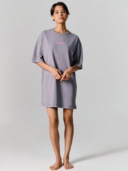 Туника домашняя женская серая с обработкой эйсид - Mark formelle фото 2