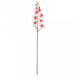 Цветок "Орхидея" цвет - бело-розовый, 90см, 8 цветков, 5 бутонов (Китай)