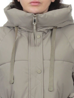 A2301 KHAKI Куртка зимняя женская (150 гр. холлофайбер) - Фабричный китай фото 4