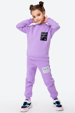 Теплый костюм для девочки из футера с начесом Bonito  фото 33