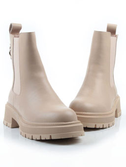 04-PAT160-2Z BEIGE Ботинки зимние женские (натуральная кожа, 100% шерсть)