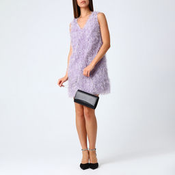 Сумка-клатч женская вечерняя на магните, на цепочке, мерцающая, чёрная