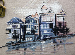 Набор для вышивания PANNA Скетчевые зарисовки GM-7266 Улица Штайнер 21 х 18 см