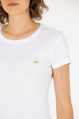 Женская белая футболка с круглым вырезом Неожиданная скидка в корзине - U.s. polo assn фото 7