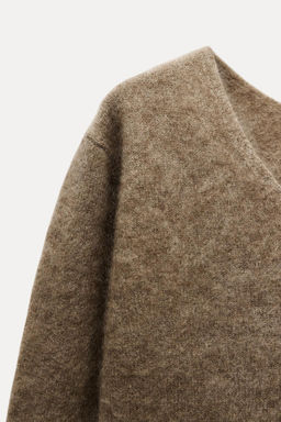 V-NECK WOOL AND CASHMERE SWEATER - Zara фото 8