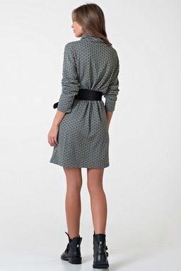 Платье фактурное короткое из трикотажа светло-зеленое - Fly фото 2