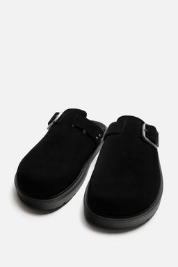 LEATHER BUCKLE CLOGS - Zara фото 3