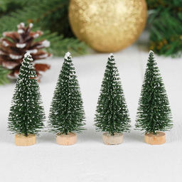 Миниатюра кукольная «Ёлочка», набор 4 шт., размер 1 шт.: 6.5×3 см
