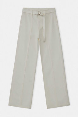 Beyaz Kemer Detayl? Normal Bel Wide Leg Jeans TWOSS26JE00277 - Trendyolmilla фото 6