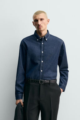 COTTON - CASHMERE DENIM SHIRT - Zara фото 2