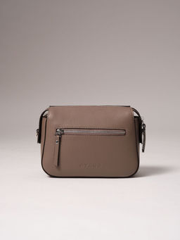 Сумка кожаная через плечо Azaro 3684 тауп