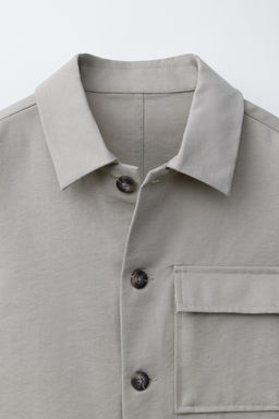 SOBRECAMISA BOLSILLO / Gris / Tostado - Zara фото 3