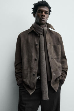 LIMITED EDITION SUEDE LEATHER JACKET - Zara фото 3