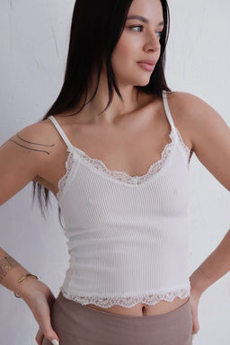 11957 Топ с кружевом белый - Martichelli фото 3