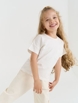 Футболка базовая "Молоко" с карманом