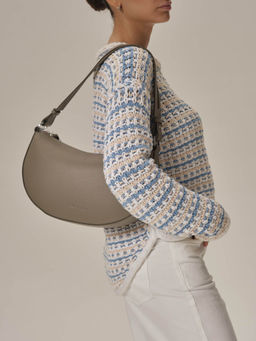 Сумка женская сэддл Azaro 31042 серо-коричневый