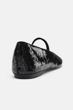 SEQUIN BALLET FLATS